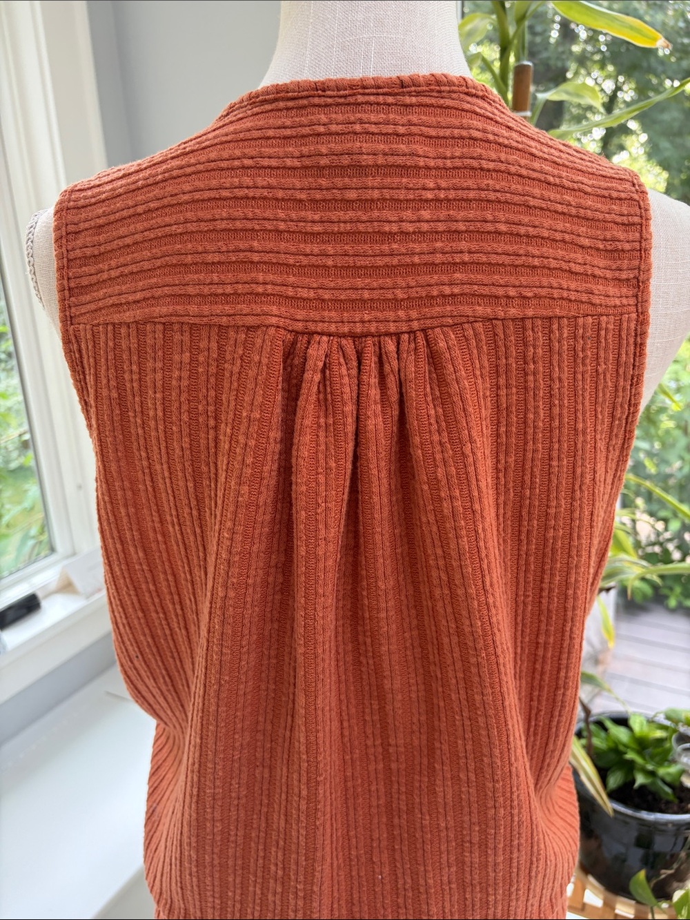 W5 Ribbed Tank in Rust Orange - Picture 5 of 8